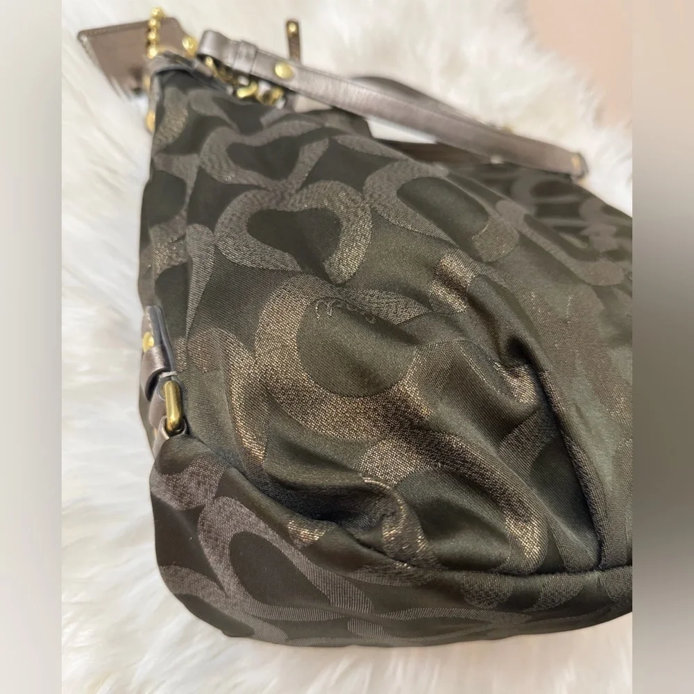 Coach Black and Gold Shoulder Bag